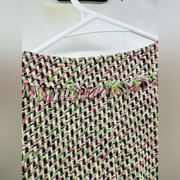 Talbots jacquard sweater jacket suit separate size 12P green pink brown - Picture 5 of 14